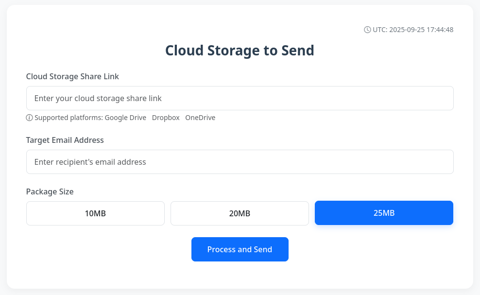 SendSplit cloud to send illustration